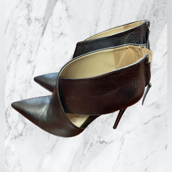 Zara metallic pewter ankle boots| shoes | heels | size 38 | 7.5 - Picture 3 of 15